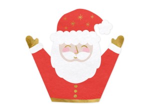 Servietten Weihnachtsmann, Mix, 16x15cm (1 VPE / 20 Stk.)