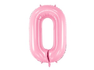 Folienballon Ziffer ''0'', 86cm, rosa