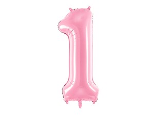 Folienballon Ziffer ''1'', 86cm, rosa