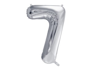 Folienballon Ziffer ''7'', 86cm, silber
