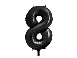 Folienballon Ziffer ''8'', 86cm, schwarz