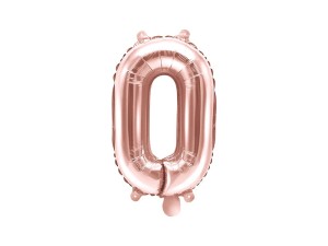 Folienballon Ziffer ''0'', 35cm, roségold