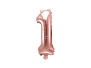 Folienballon Ziffer ''1'', 35cm, roségold
