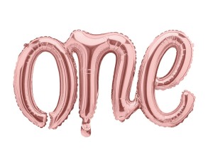 Folienballon One, 66x37cm, roségold