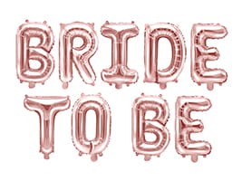Folienballon Bride to be, 340x35cm, roségold