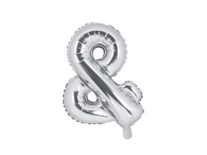 Folienballon &, 35cm, silber