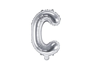 Folienballon Buchstabe ''C'', 35cm, silber