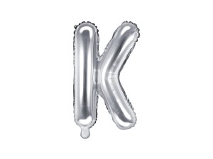Folienballon Buchstabe ''K'', 35cm, silber