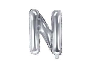 Folienballon Buchstabe ''N'', 35cm, silber