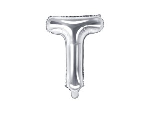 Folienballon Buchstabe ''T'', 35cm, silber