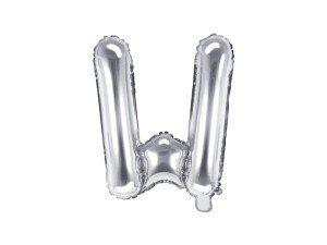 Folienballon Buchstabe ''W'', 35cm, silber
