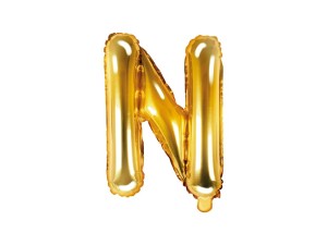 Folienballon Buchstabe ''N'', 35cm, gold
