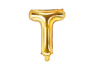 Folienballon Buchstabe ''T'', 35cm, gold
