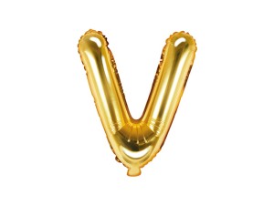 Folienballon Buchstabe ''V'', 35cm, gold