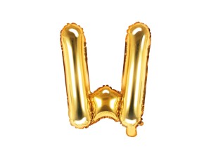 Folienballon Buchstabe ''W'', 35cm, gold