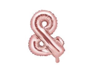 Folienballon &, 35cm, roségold