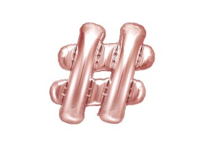 Folienballon #, 35cm, roségold