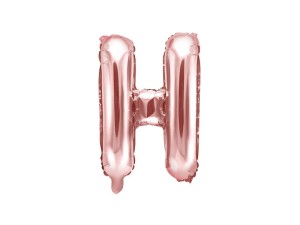 Folienballon Buchstabe ''H'', 35cm, roségold