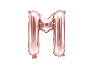 Folienballon Buchstabe ''M'', 35cm, roségold