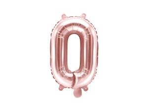 Folienballon Buchstabe ''O'', 35cm, roségold