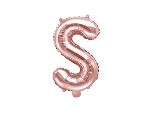 Folienballon Buchstabe ''S'', 35cm, roségold