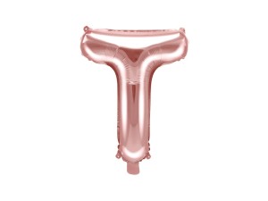 Folienballon Buchstabe ''T'', 35cm, roségold