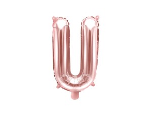 Folienballon Buchstabe ''U'', 35cm, roségold