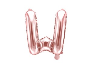 Folienballon Buchstabe ''W'', 35cm, roségold