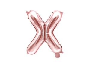 Folienballon Buchstabe ''X'', 35cm, roségold