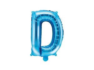 Folienballon Buchstabe ''D'', 35cm, blau