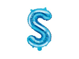 Folienballon Buchstabe ''S'', 35cm, blau