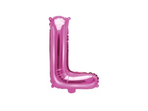 Folienballon Buchstabe ''L'', 35cm, dunkelrosa