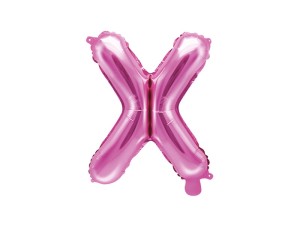 Folienballon Buchstabe ''X'', 35cm, dunkelrosa