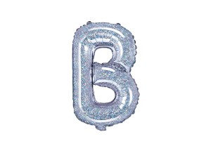 Folienballon Buchstabe ''B'', 35cm, holografisch