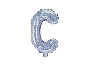 Folienballon Buchstabe ''C'', 35cm, holografisch