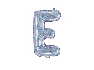 Folienballon Buchstabe ''E'', 35cm, holografisch
