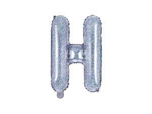 Folienballon Buchstabe ''H'', 35cm, holografisch