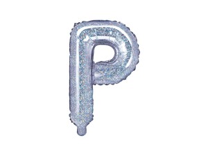 Folienballon Buchstabe ''P'', 35cm, holografisch