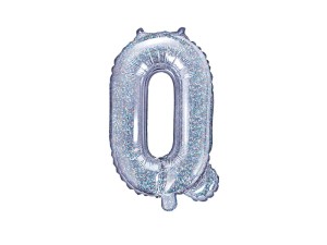 Folienballon Buchstabe ''Q'', 35cm, holografisch