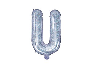 Folienballon Buchstabe ''U'', 35cm, holografisch