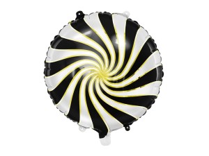 Folienballon Bonbon, 35cm, schwarz