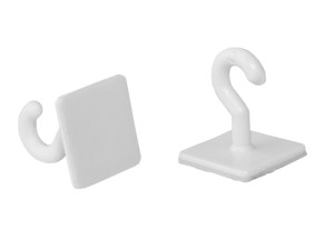 Klebehaken, Kunststoff, Tragkraft 1 kg (1 VPE / 20 Stk.)