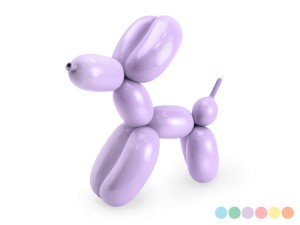 Pastellfarbene Modellierballons 130cm mit Pumpe, Mix (1 VPE / 30 Stk.)