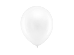 Ballons Rainbow 23cm, metallisiert, weiß (1 VPE / 100 Stk.)