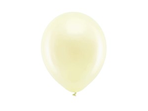 Ballons Rainbow 23cm, metallisiert, creme (1 VPE / 100 Stk.)