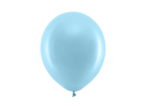 Rainbow Ballons 23cm, pastell, hellblau (1 VPE / 10 Stk.)