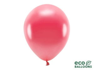 Ballons Eco 30cm, metallisiert, hellrot (1 VPE / 10 Stk.)