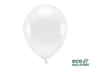 Ballons Eco 30cm, metallisiert, weiß (1 VPE / 10 Stk.)