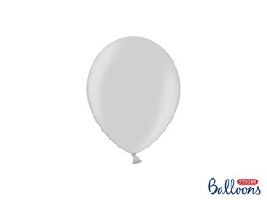 Ballons Strong 12cm, Metallic Silver Snow (1 VPE / 100 Stk.)