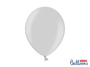 Ballons Strong 30cm, Metallic Silver Snow (1 VPE / 50 Stk.)